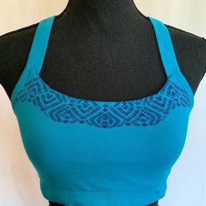 Patagonia Seamless Sports Bra Turquoise Sz L